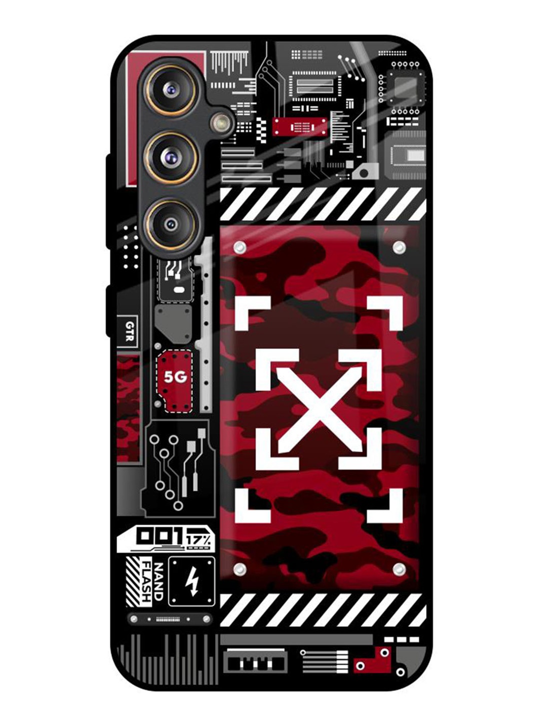 

QRIOH Technology Art Samsung Galaxy F55 5G Impact Resistant Back Case, Black