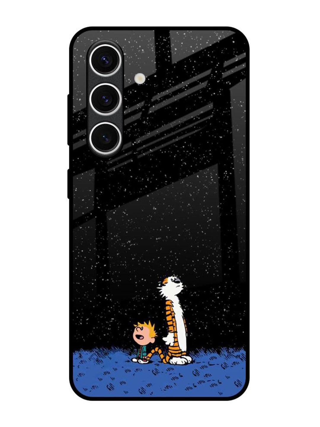 

QRIOH Night Sky Star Real Samsung Galaxy S24 FE 5G Impact Resistant Back Case, Black