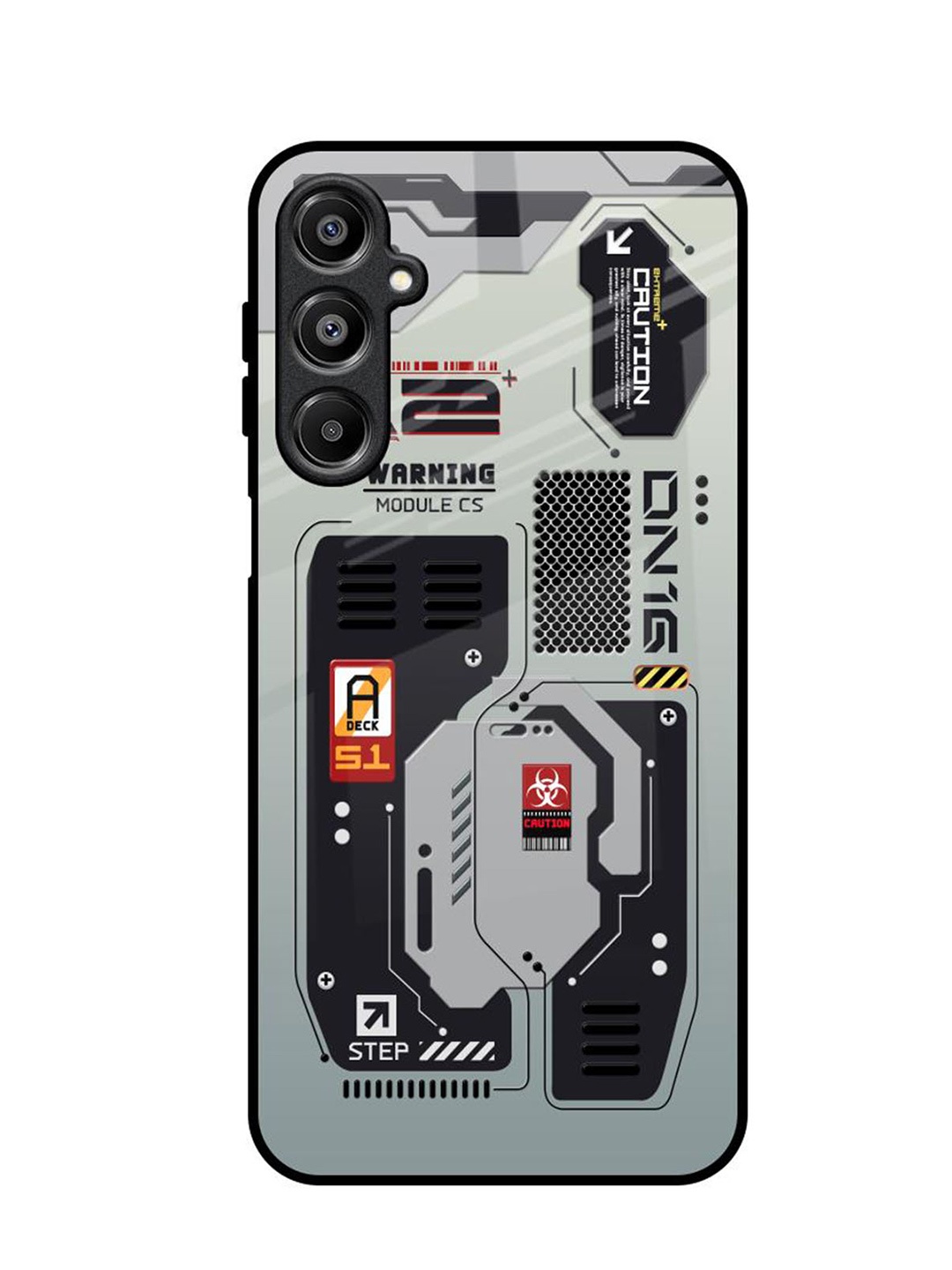 

QRIOH Techno Vibes Samsung Galaxy A16 5G Impact Resistant Back Case, Black