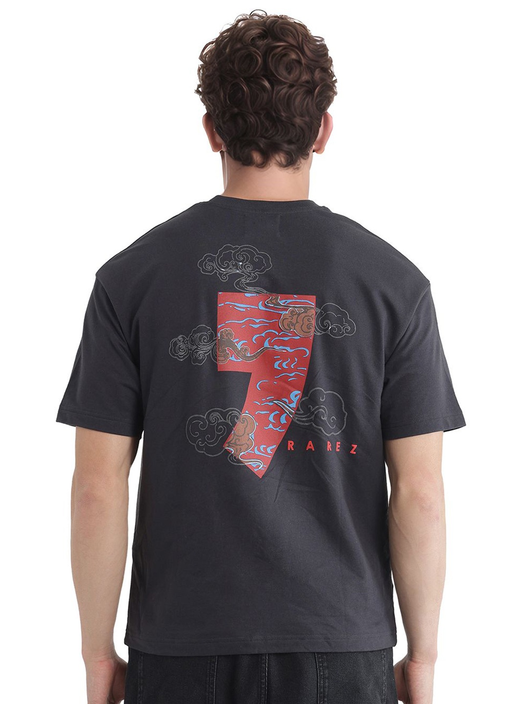 

RARE RABBIT Men Printed T-shirt, Black