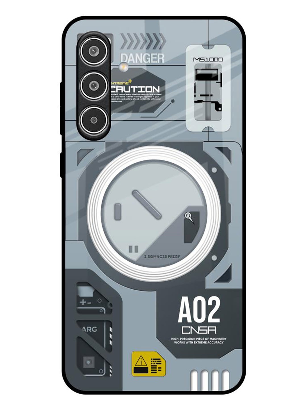 

QRIOH Modern Technology Samsung Galaxy A36 5G Impact Resistant Back Case, Grey