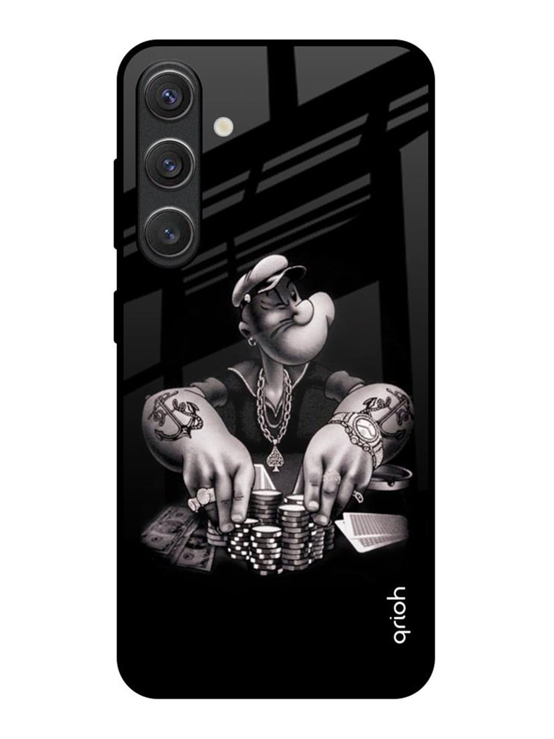 

QRIOH Gambling Problem Samsung Galaxy S25 5G Impact Resistant Back Case, Black