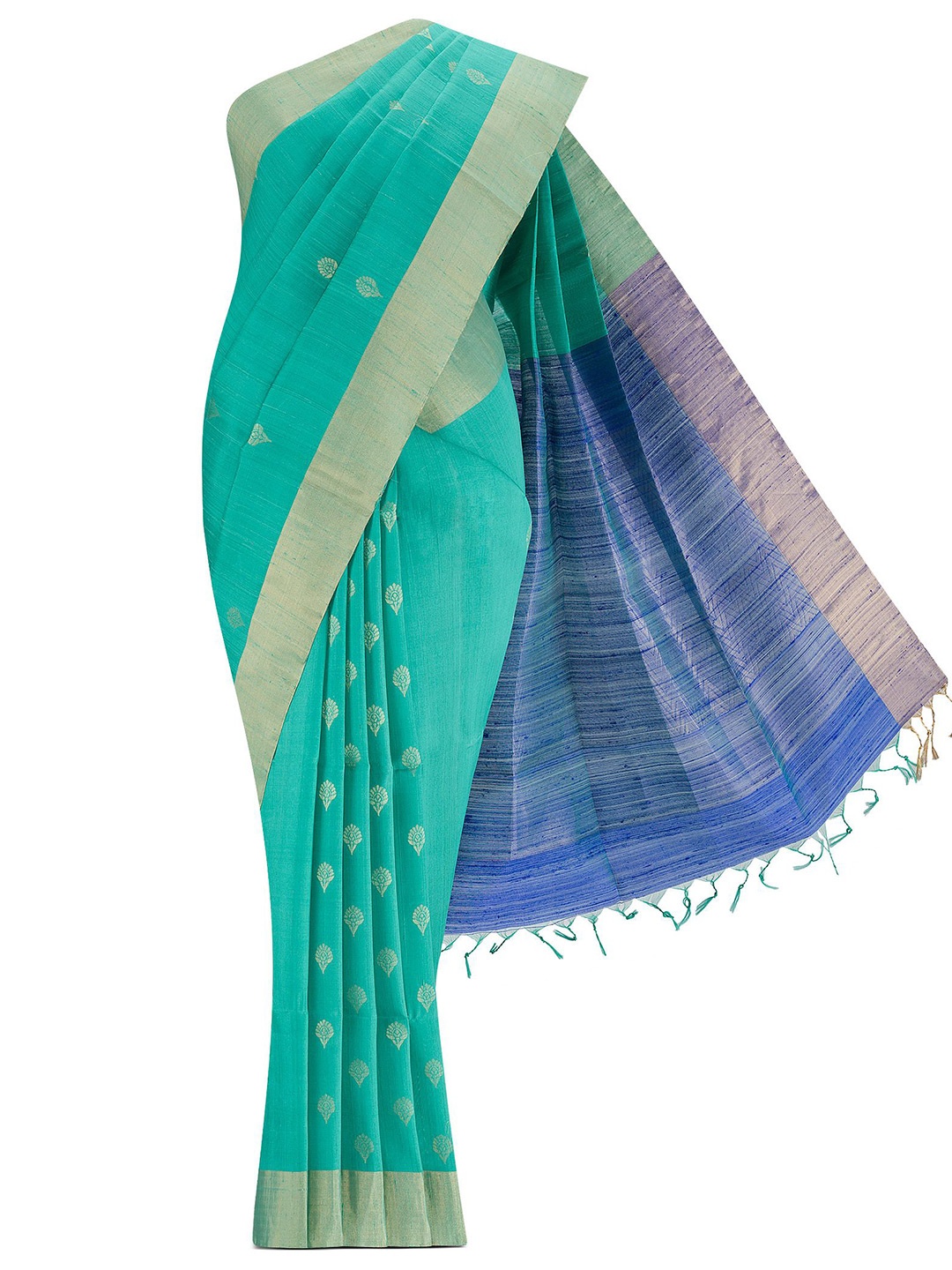

Nalli Woven Design Zari Pure Silk Saree, Green