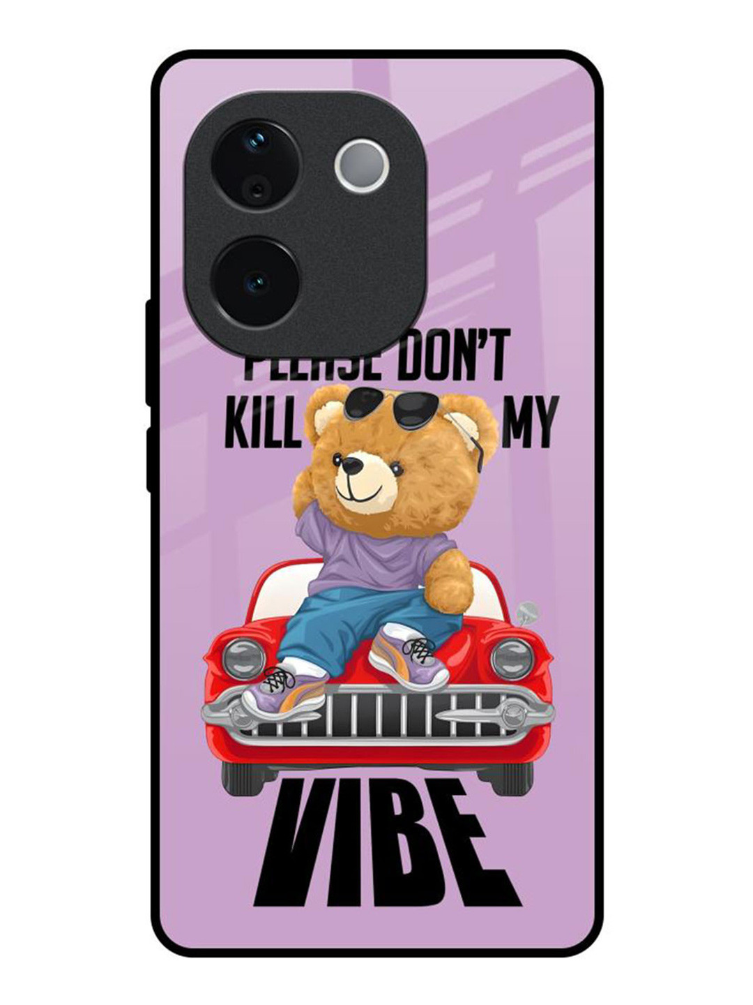 

QRIOH Don't Kill My Vibe Vivo T3 Pro 5G Impact Resistant Back Case, Purple