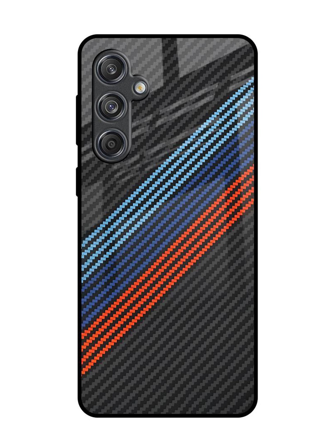 

QRIOH Carbon Inspired Samsung Galaxy M55 5G Impact Resistant Back Case, Black