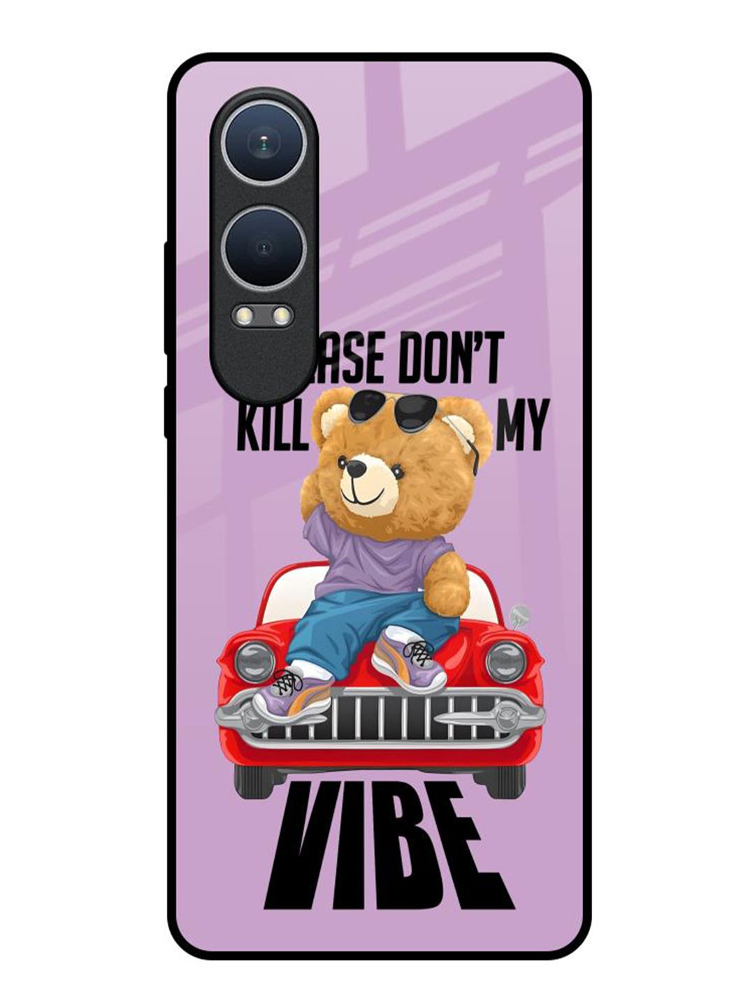 

QRIOH Don't Kill My Vibe OnePlus Nord CE4 Lite 5G Impact Resistant Back Case, Lavender