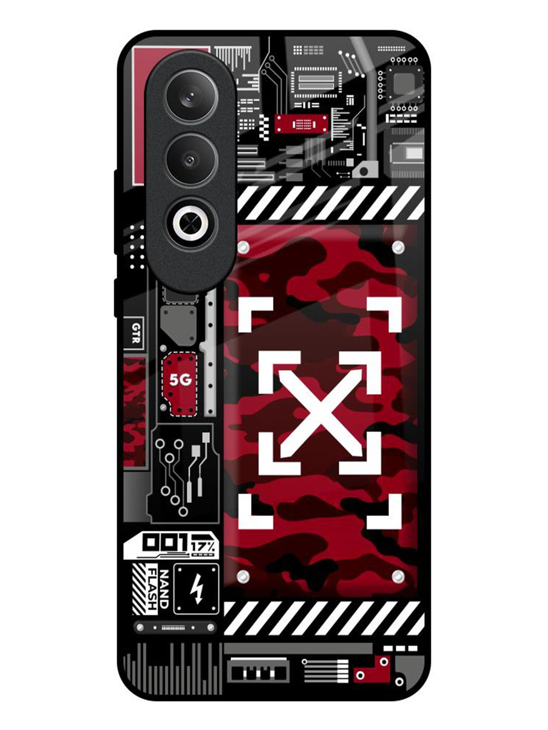 

QRIOH Technology Art OnePlus Nord CE4 5G Impact Resistant Back Case, Black