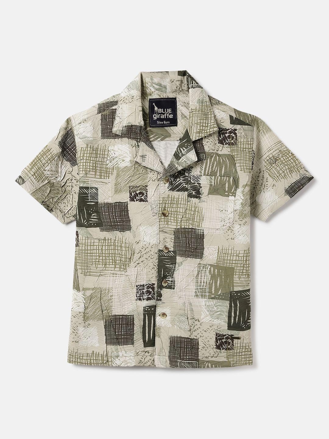 

Blue Giraffe Boys Opaque Printed Casual Shirt, Multi