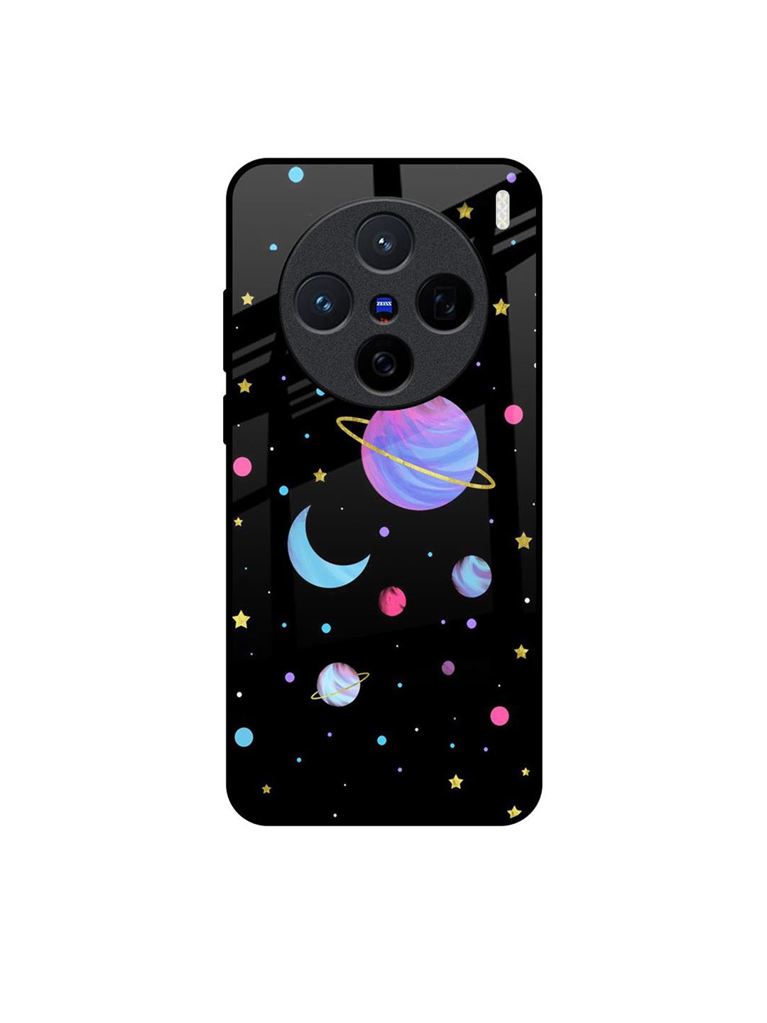 

QRIOH Planet Play Vivo X200 5G Impact Resistant Back Case, Black