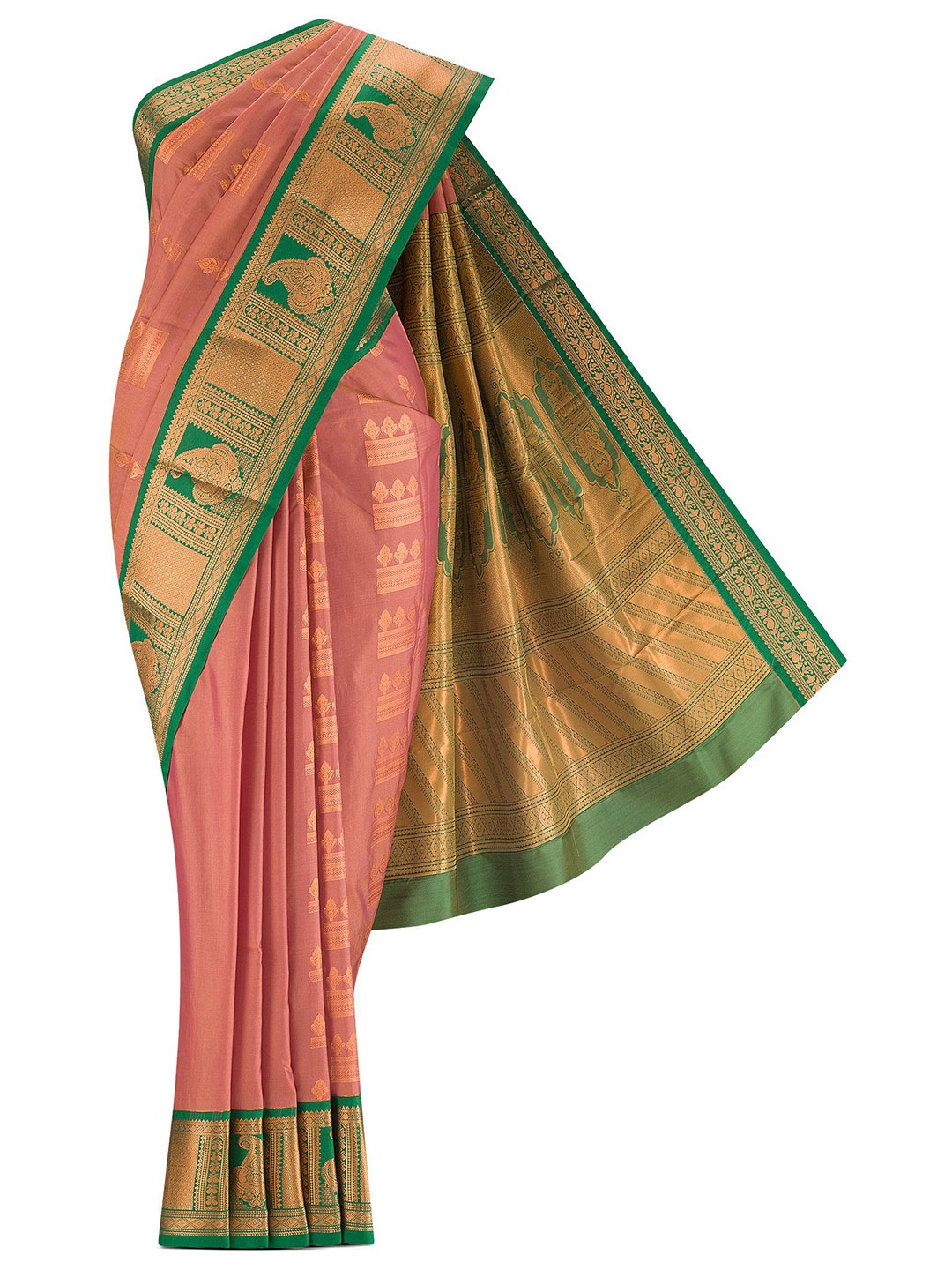 

Nalli Woven Design Zari Art Silk Saree, Green
