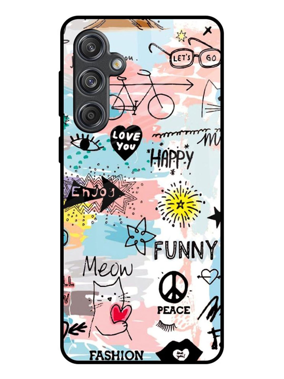 

QRIOH Just For You Samsung Galaxy M55 5G Impact Resistant Back Case, Blue