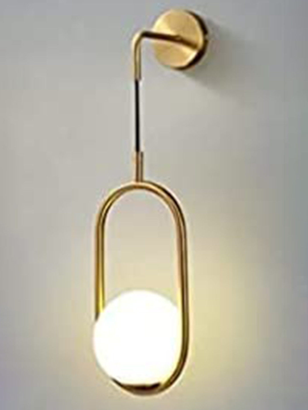 

KINIS Gold-Toned & White Metal Spherical Shaped Shaped Wall Lamp