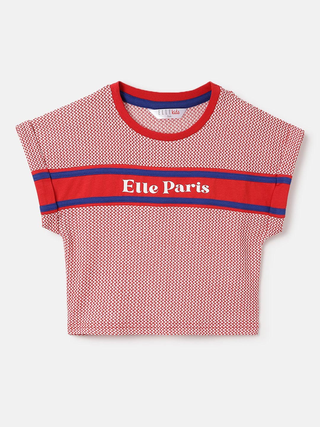 

ELLE Geometric Print Top, Red