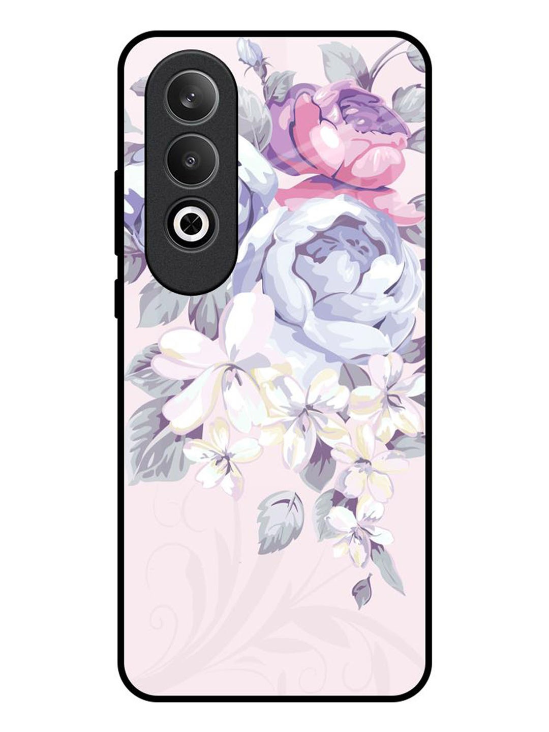 

QRIOH Elegant Floral OnePlus Nord CE4 5G Impact Resistant Back Case, White