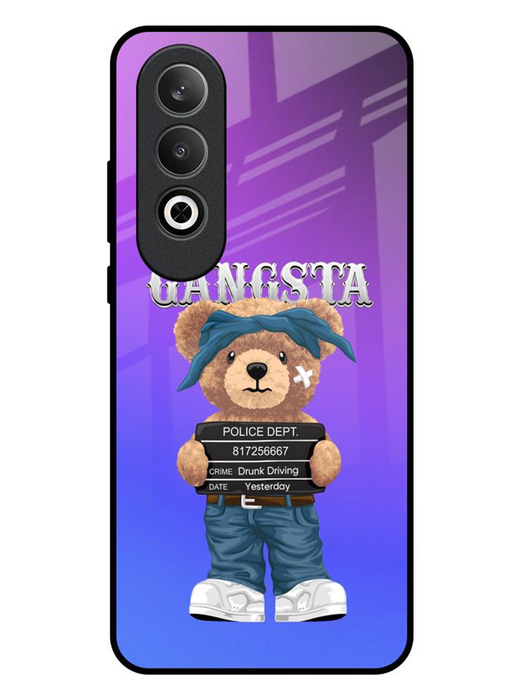 

QRIOH Gangsta Bear OnePlus Nord CE4 5G Impact Resistant Back Case, Purple