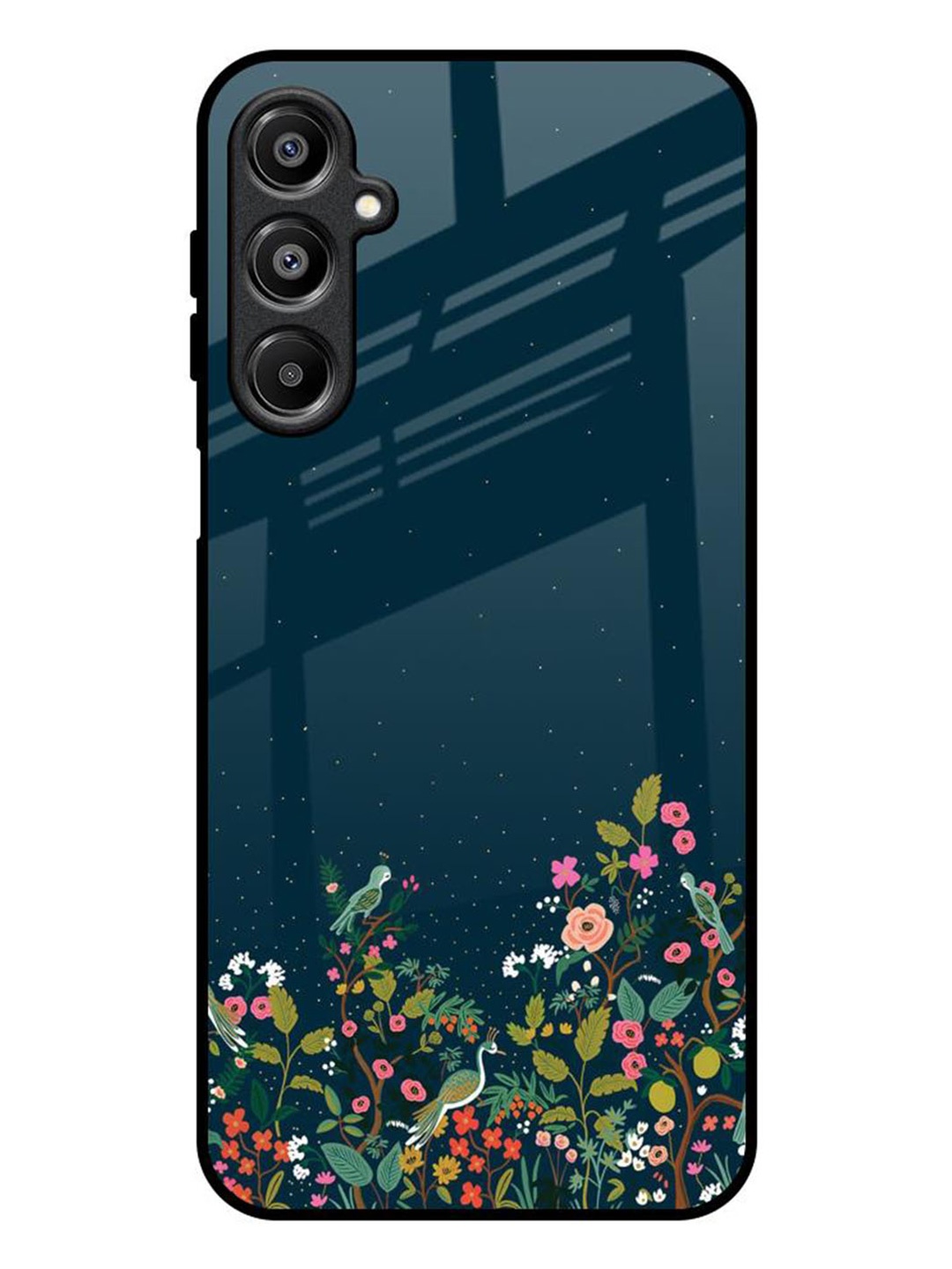 

QRIOH Small Garden Samsung Galaxy A16 5G Impact Resistant Back Case, Blue