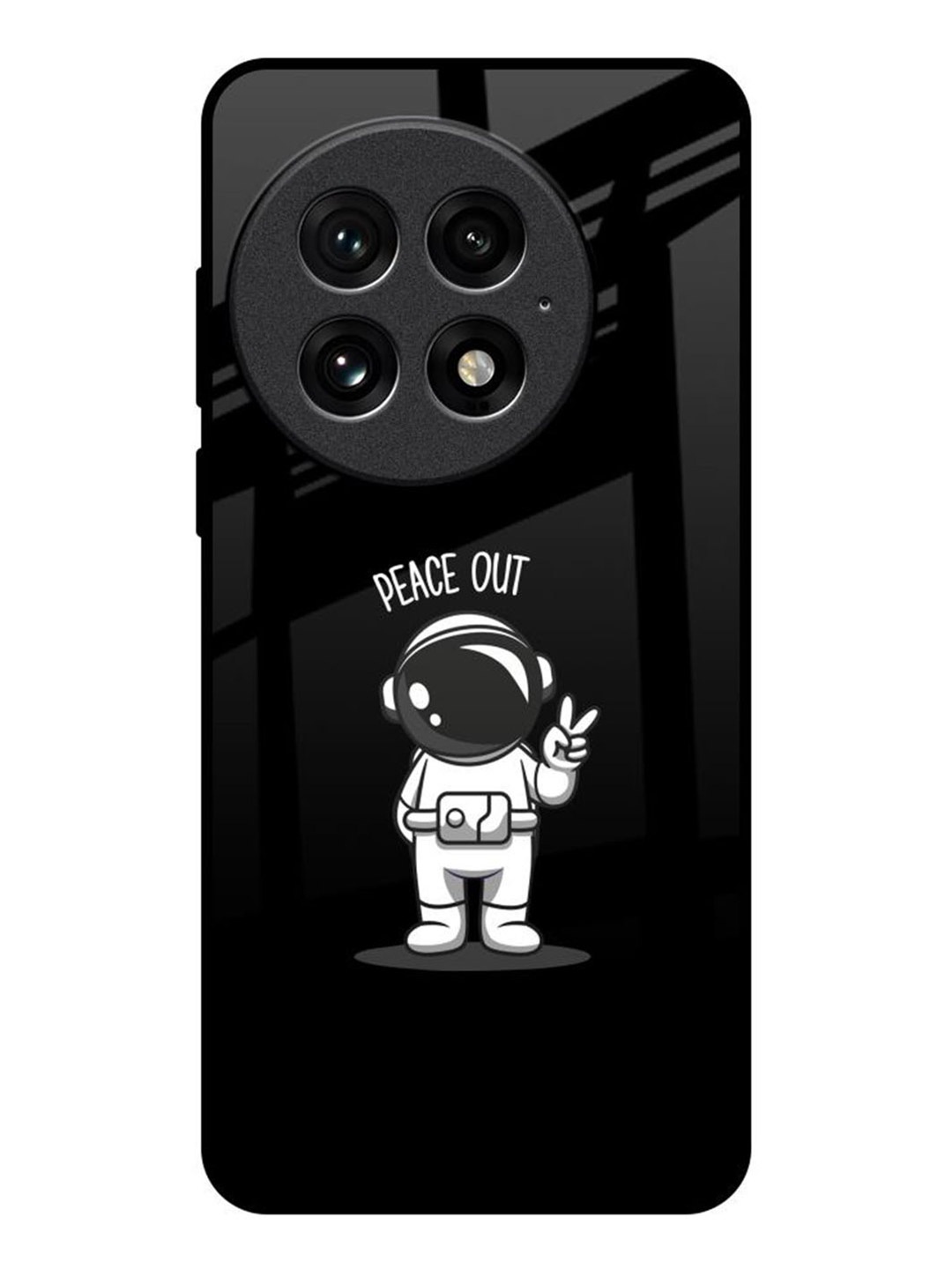 

QRIOH Peace Out Astro Real OnePlus 13 Impact Resistant Back Case, Black