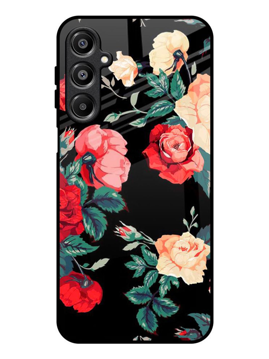 

QRIOH Floral Bunch Samsung Galaxy A16 5G Impact Resistant Back Case, Black