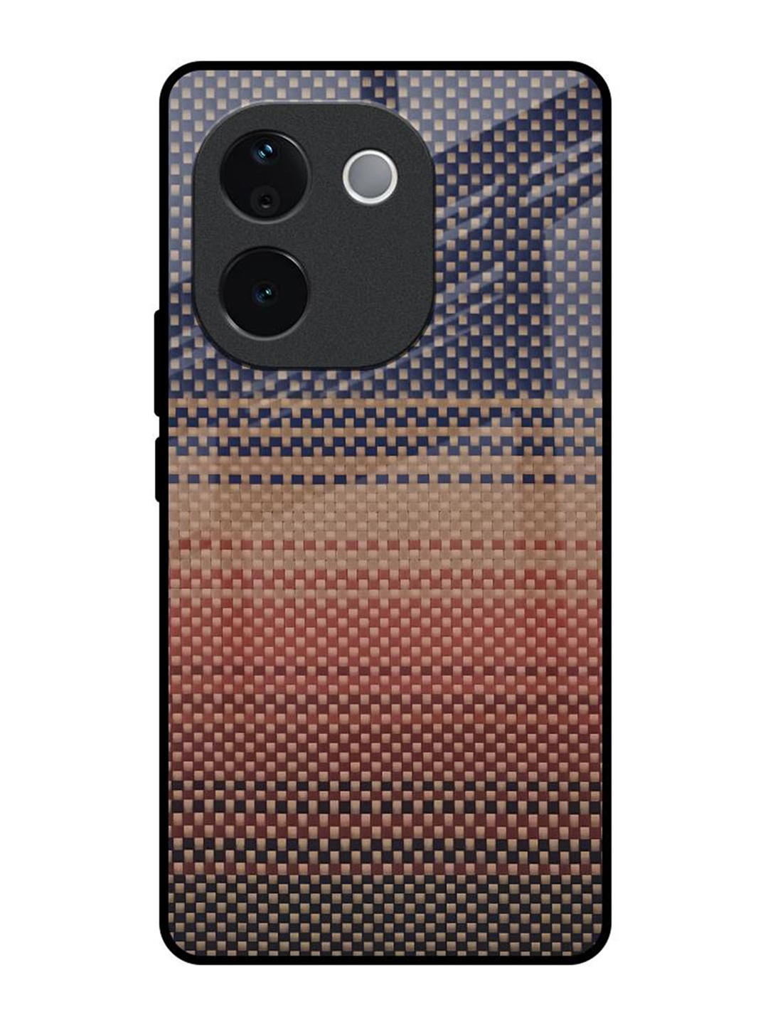 

QRIOH Fiber Artistry Vivo T3 Pro 5G Impact Resistant Back Case, Blue