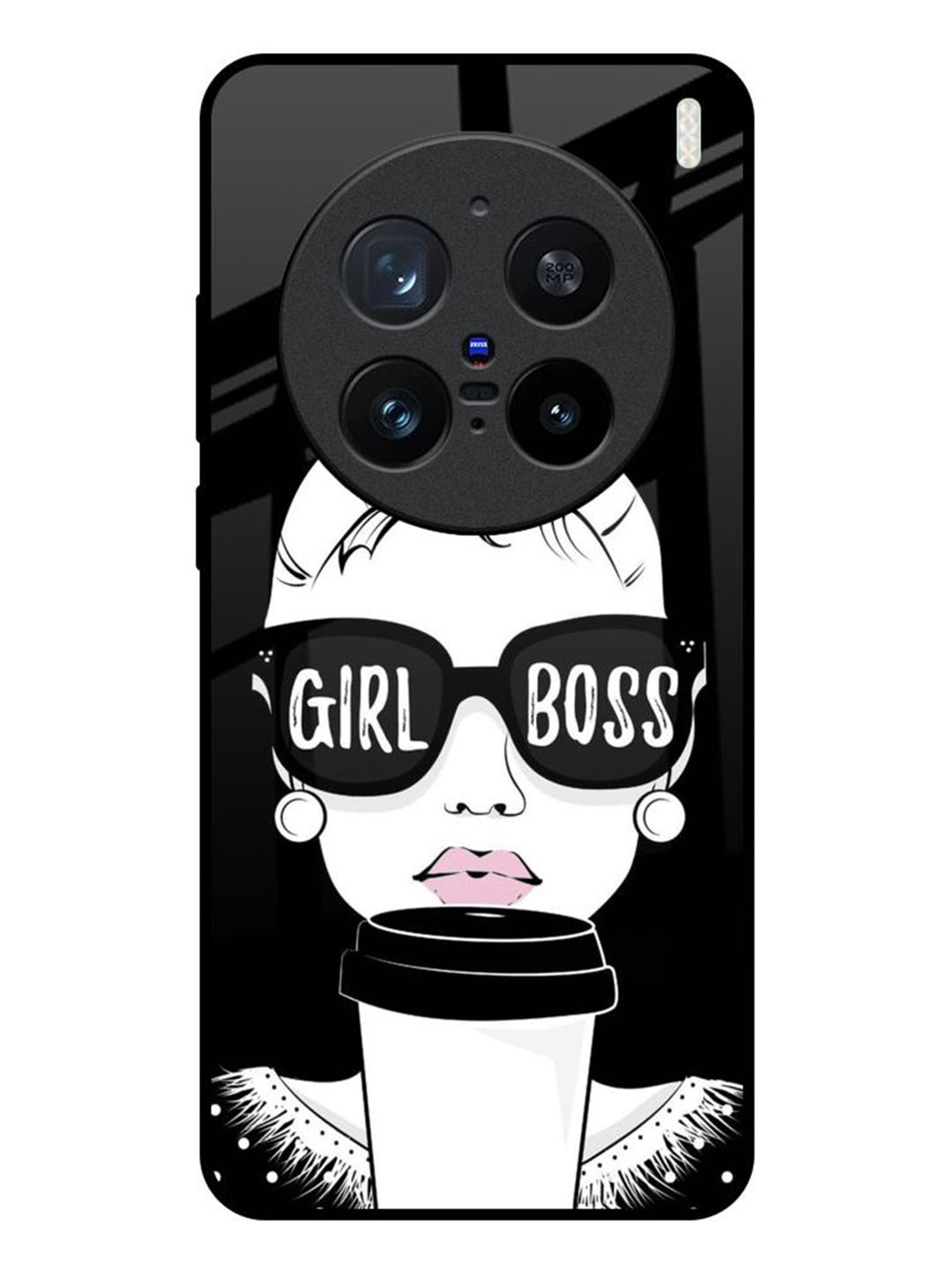

QRIOH Girl Boss Vivo X200 Pro 5G Impact Resistant Back Case, Black