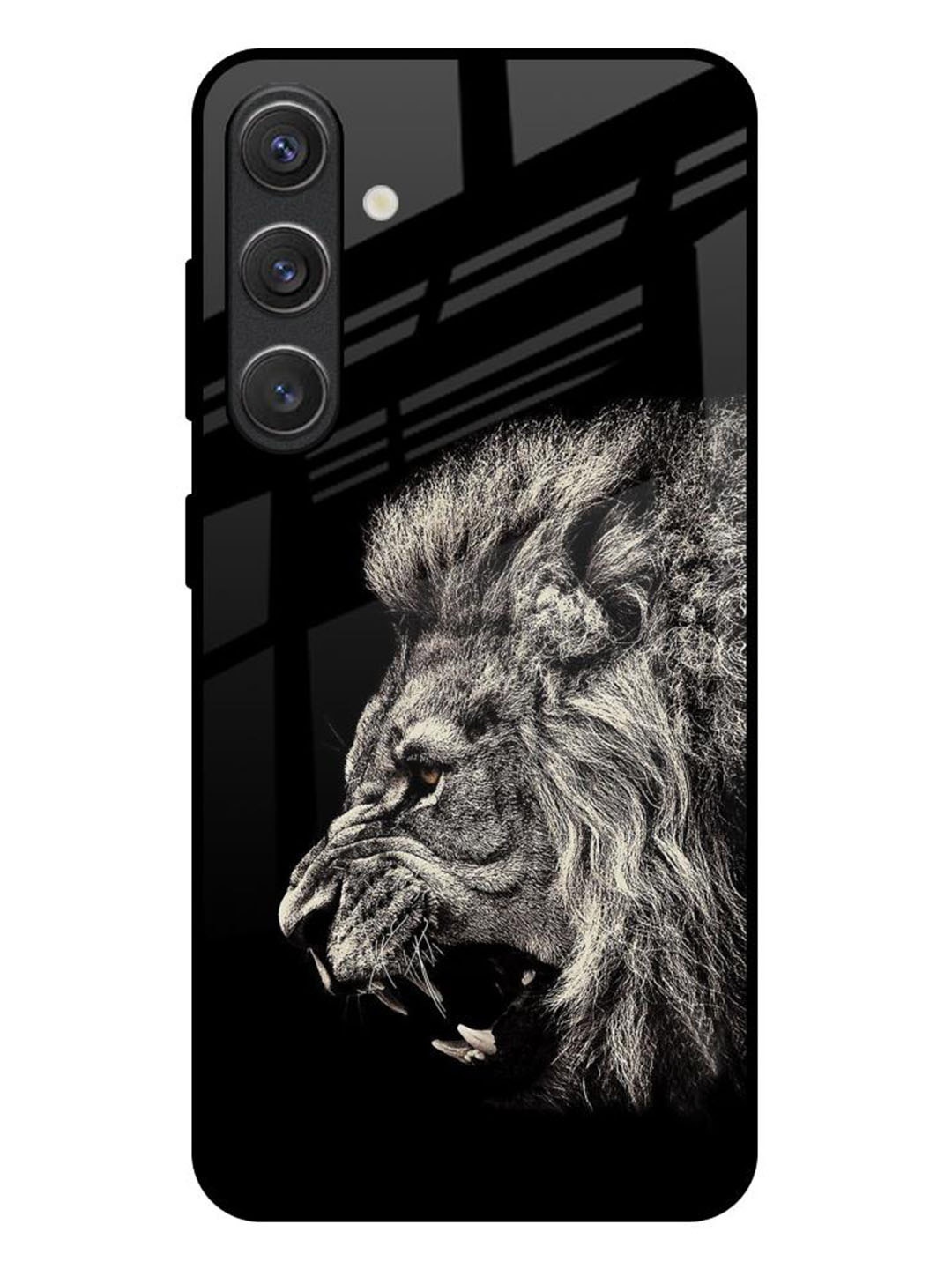 

QRIOH Brave Lion Samsung Galaxy S25 Plus 5G Impact Resistant Back Case, Black