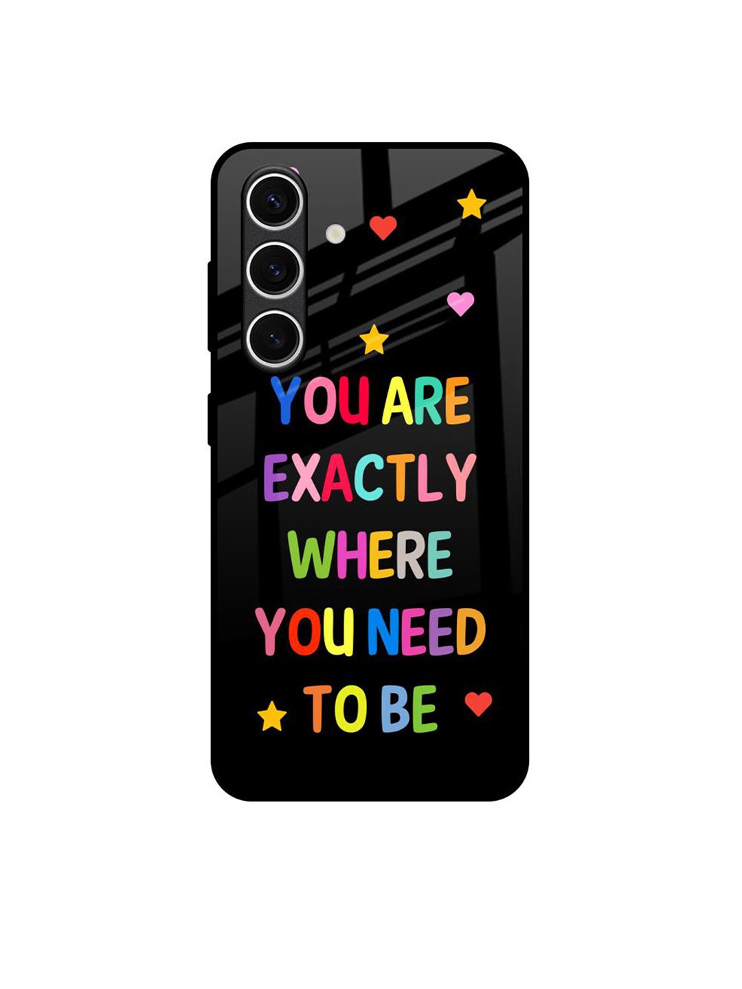 

QRIOH Magical Words Samsung Galaxy S24 FE 5G Impact Resistant Back Case, Black