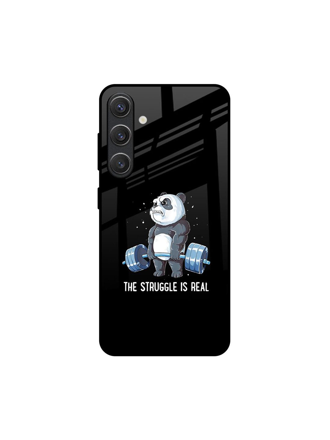 

QRIOH Real Struggle Real Samsung Galaxy S25 Plus 5G Impact Resistant Back Case, Black
