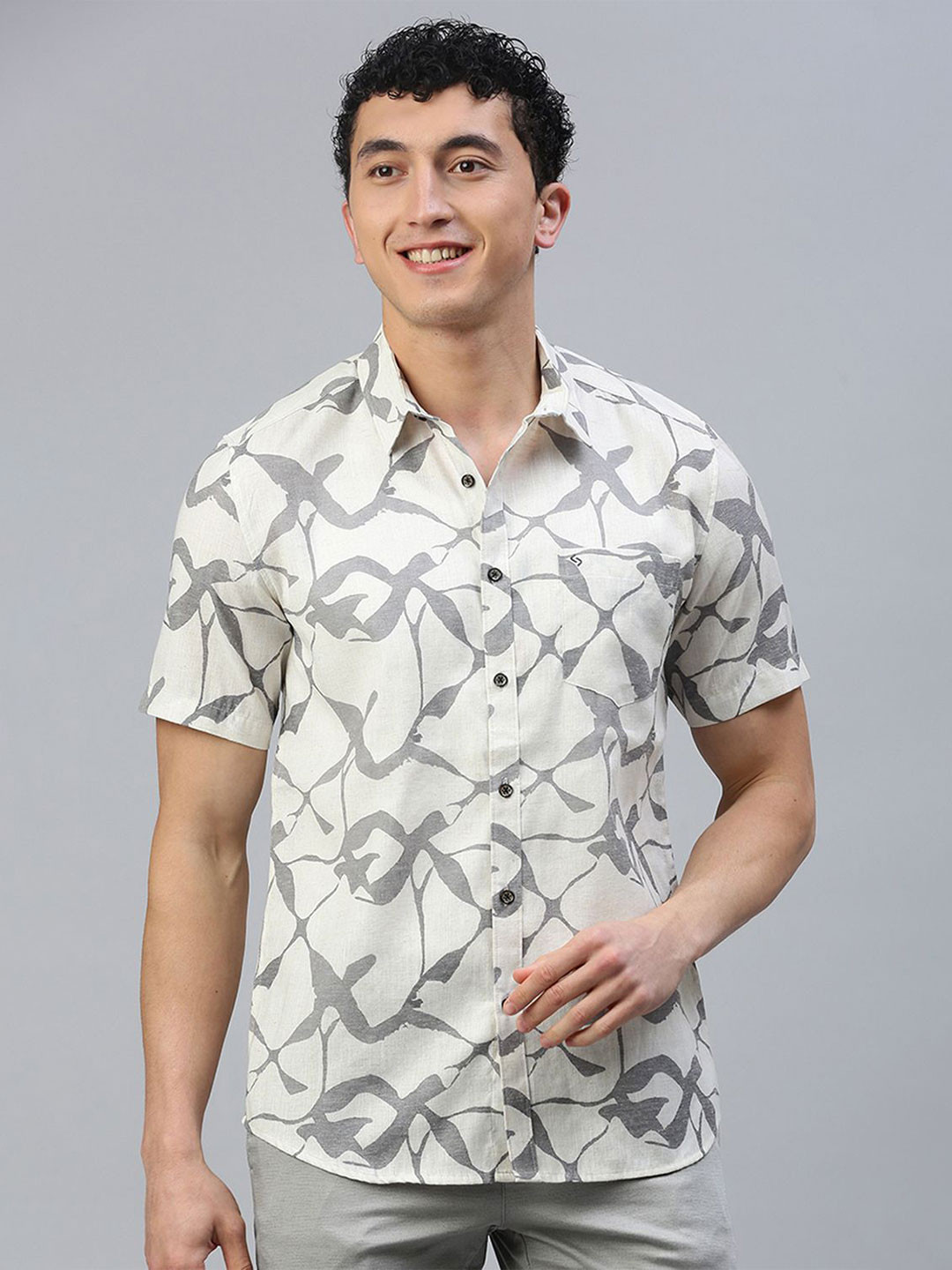 

Classic Polo Men Slim Fit Opaque Casual Shirt, White
