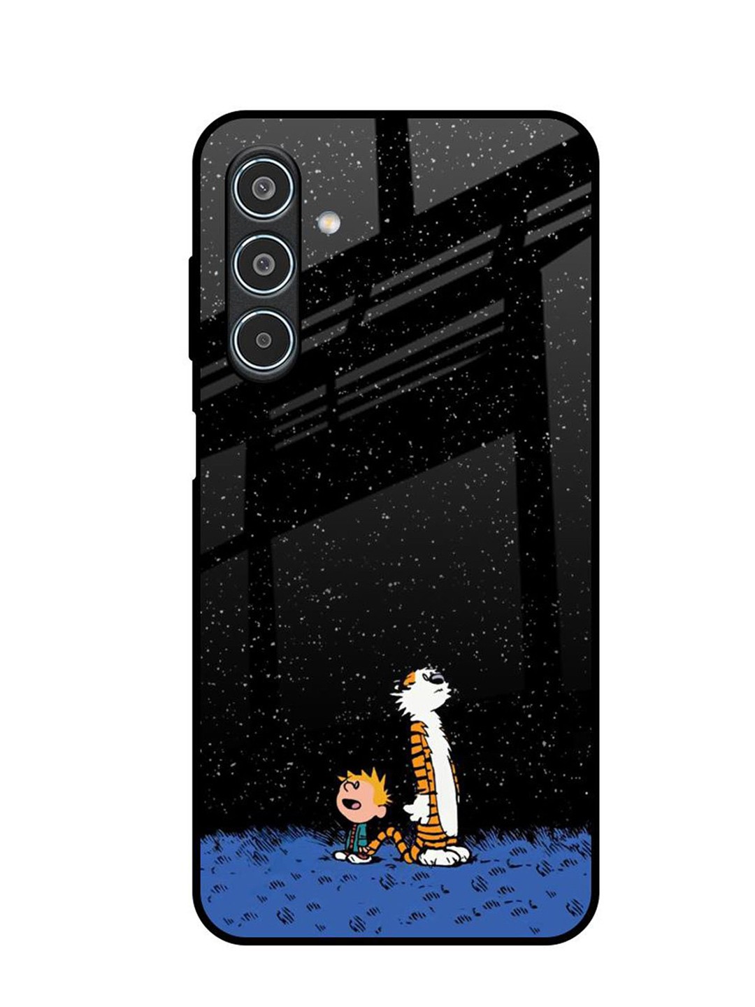 

QRIOH Night Sky Star Real Samsung Galaxy M35 5G Impact Resistant Back Case, Black