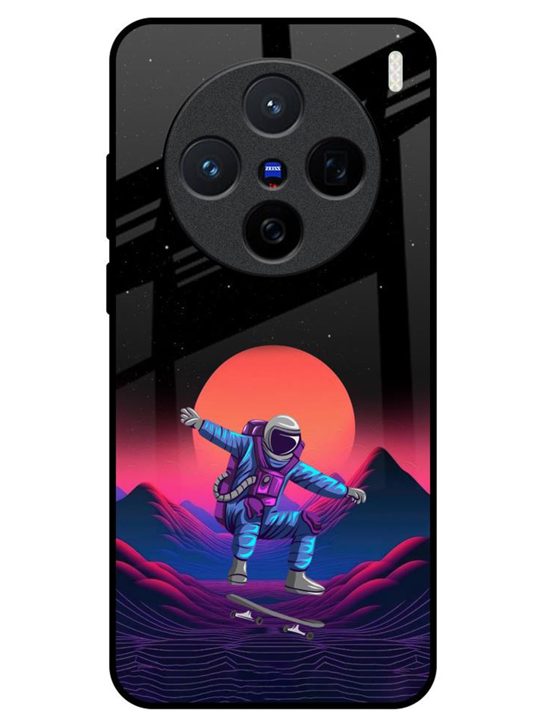 

QRIOH Retro Astronaut Vivo X200 5G Impact Resistant Back Case, Black