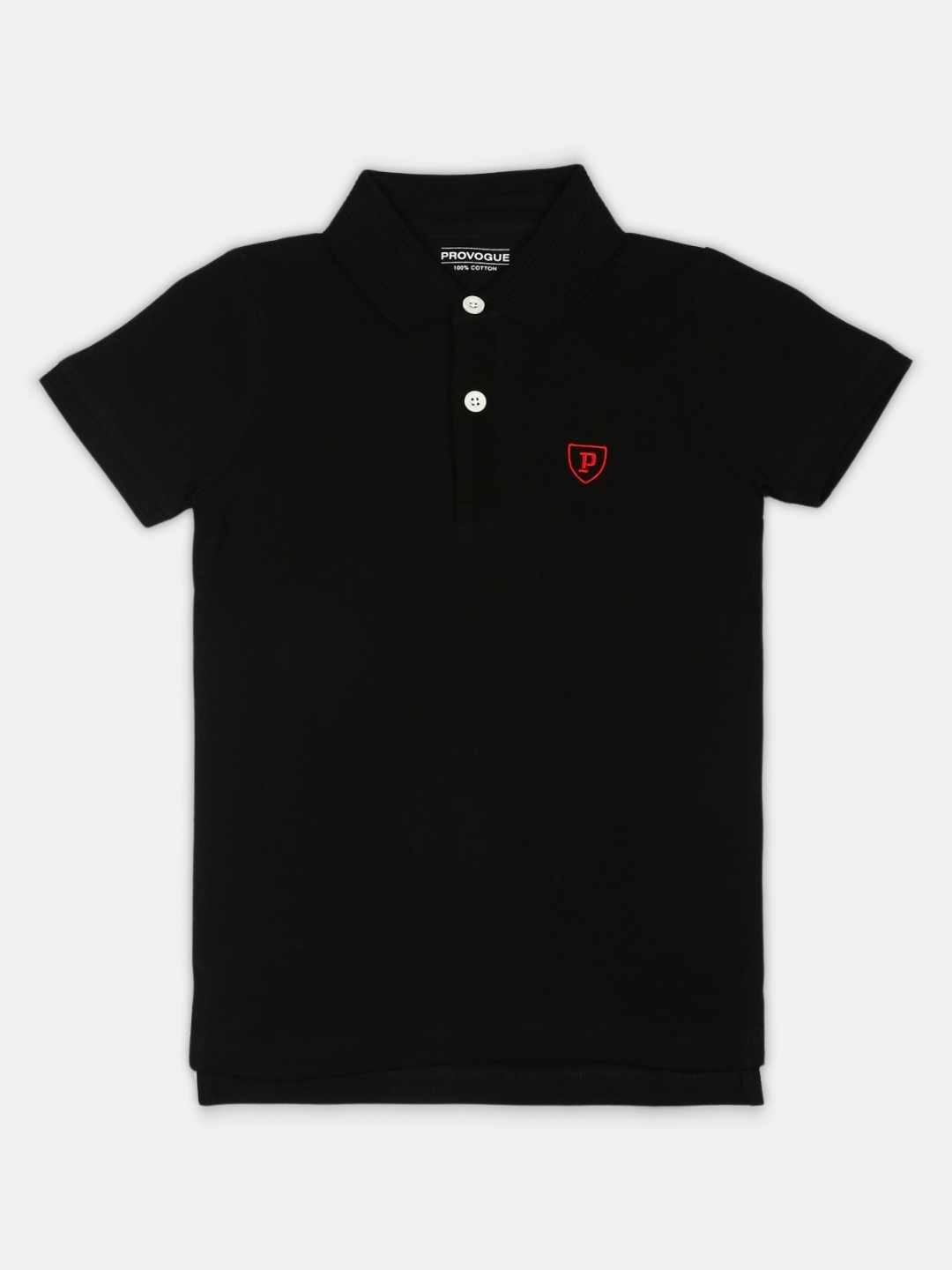 

Provogue Boys Polo Collar T-shirt, Black