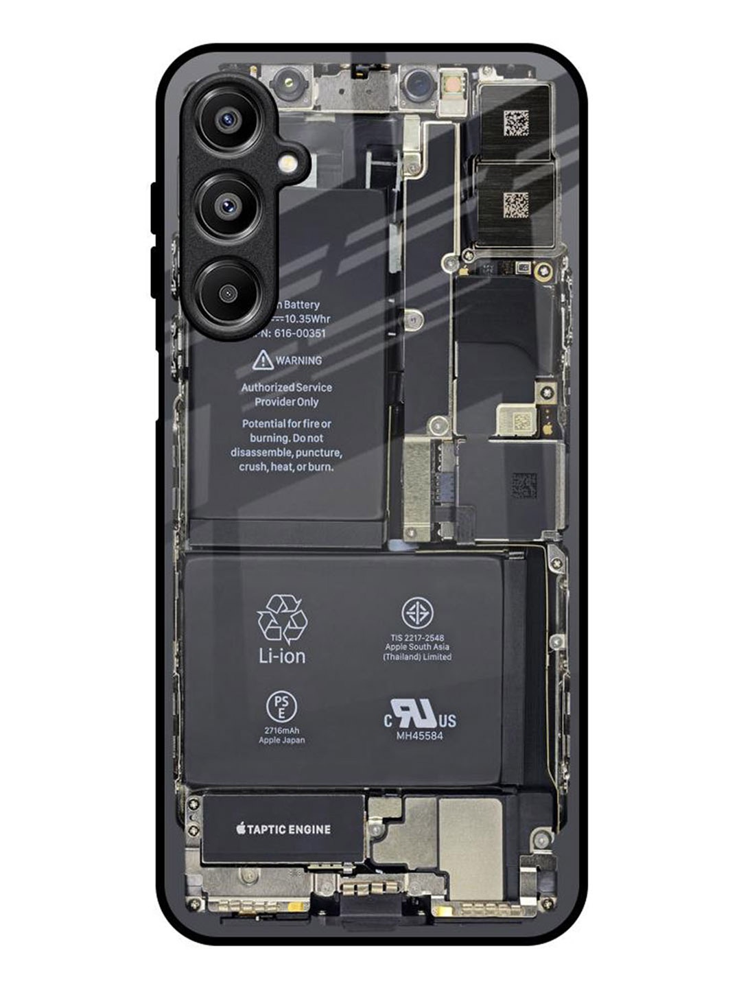 

QRIOH Skeleton Inside Samsung Galaxy A16 5G Impact Resistant Back Case, Grey