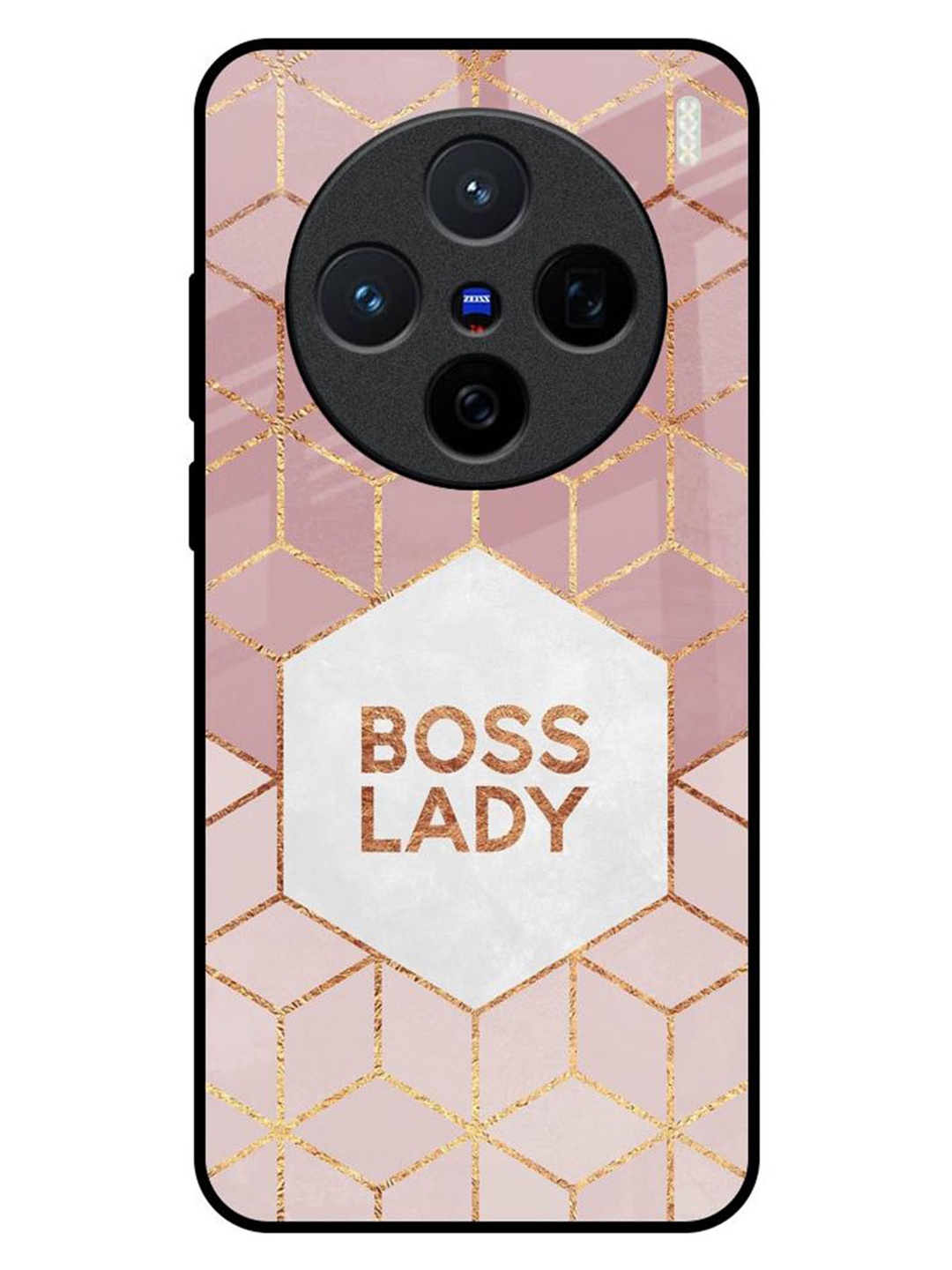

QRIOH Boss Lady Vivo X200 5G Impact Resistant Back Case, Pink