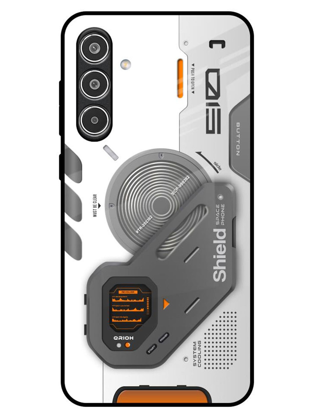 

QRIOH Liberty Cyber Samsung Galaxy A36 5G Impact Resistant Back Case, Grey