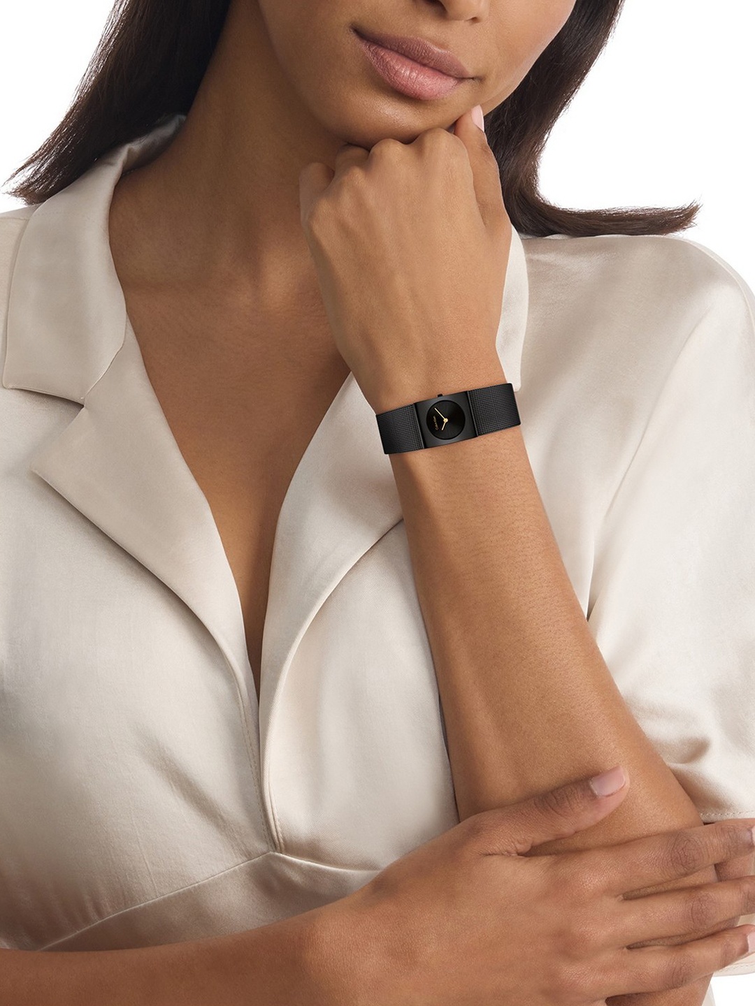 

Calvin Klein Ck Pulse Women Round Dial & Stainless Steel Straps Analogue Watch 25100109, Black