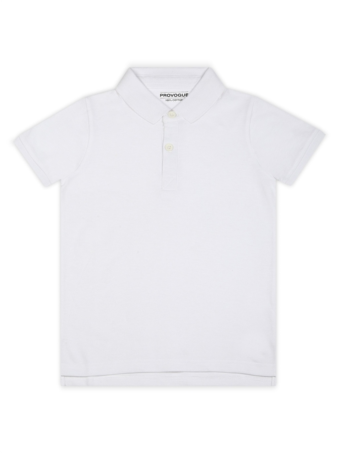 

Provogue Boys Solid Polo Collar Cotton T-shirt, White