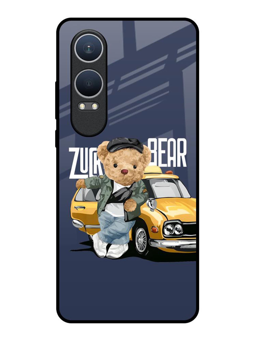 

QRIOH Adventurous Bear OnePlus Nord CE4 Lite 5G Impact Resistant Back Case, Navy blue