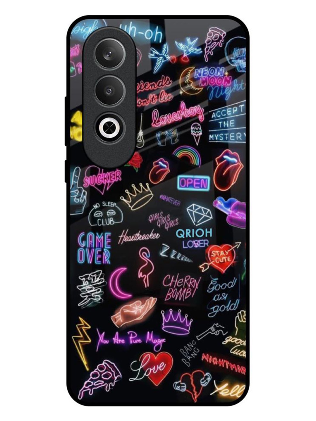

QRIOH Accept The Mystery OnePlus Nord CE4 5G Impact Resistant Back Case, Black