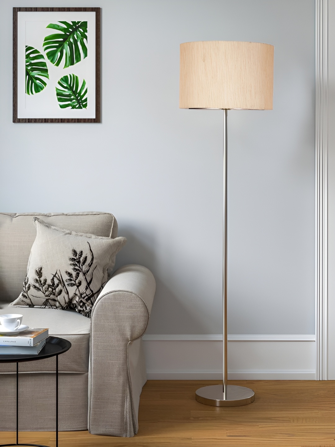 

Devansh Off White & Grey Abstract Shaped Cotton Drum Shade Steel Base Floor Lamps