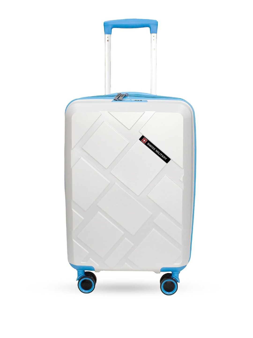 

SWISS MILITARY Textured Hard-Sided Large Trolley Bag, White