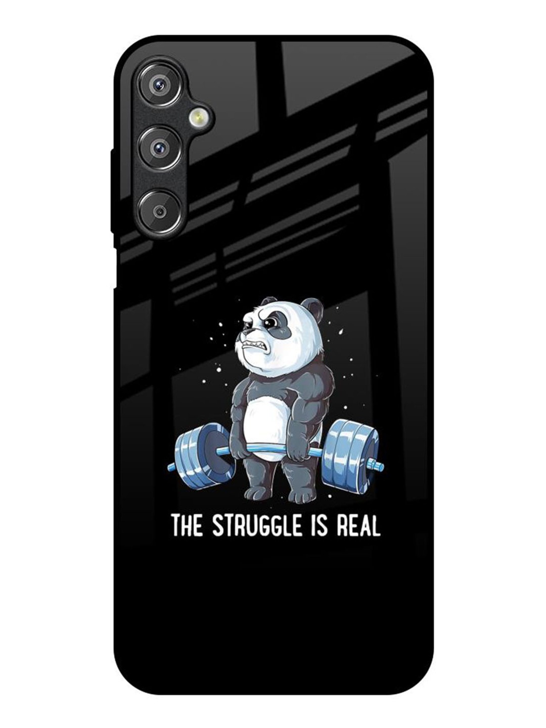 

QRIOH Real Struggle Real Samsung Galaxy F15 5G Impact Resistant Back Case, Black
