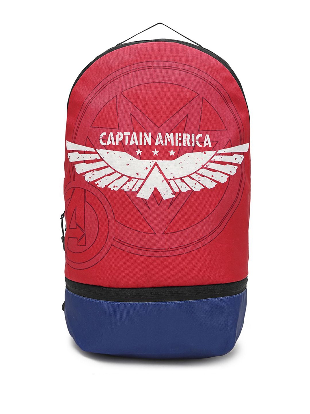 

Bewakoof Unisex Official Marvel Merchandise Red Captain America Printed Small Backpack