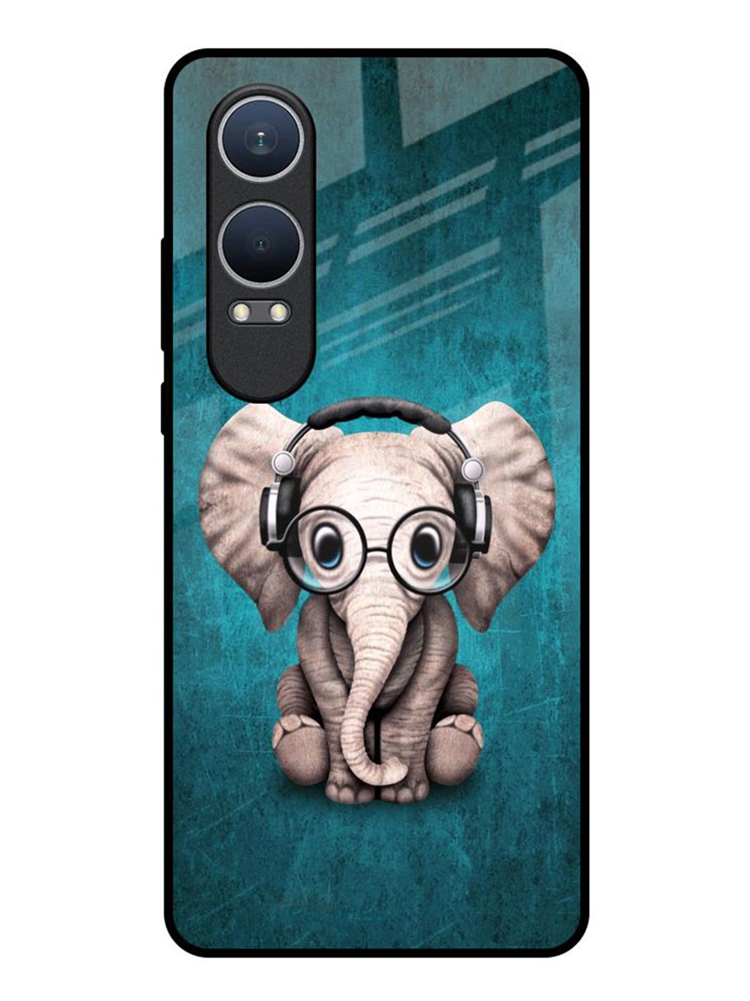 

QRIOH Adorable Baby Elephant OnePlus Nord CE4 Lite 5G Impact Resistant Back Case, Teal