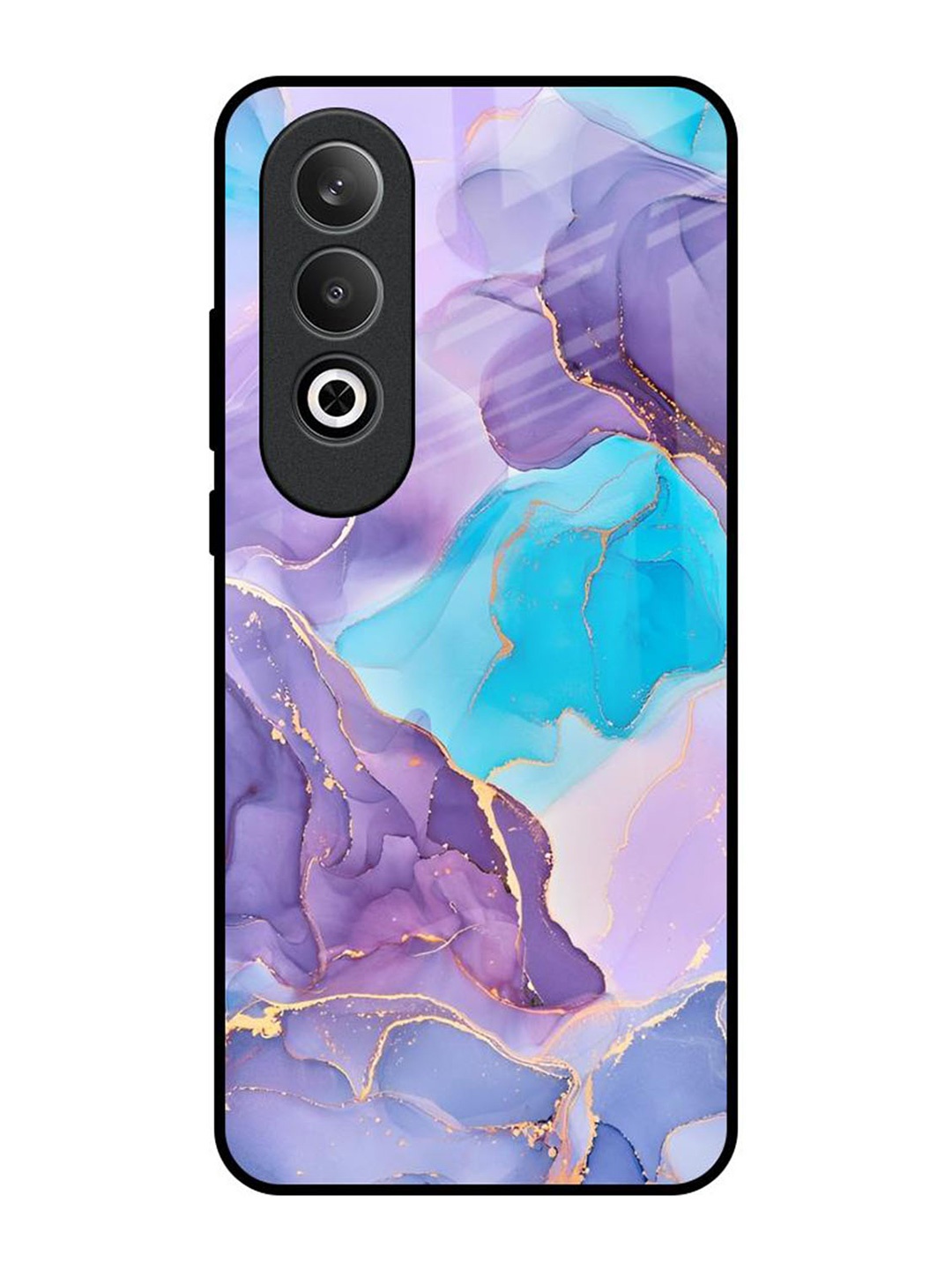 

QRIOH Alcohol ink Marble Real OnePlus Nord CE4 5G Impact Resistant Back Case, Blue