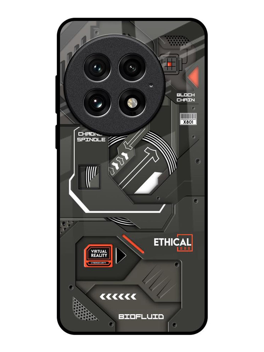 

QRIOH Tech Aesthetics OnePlus 13 Impact Resistant Back Case, Black