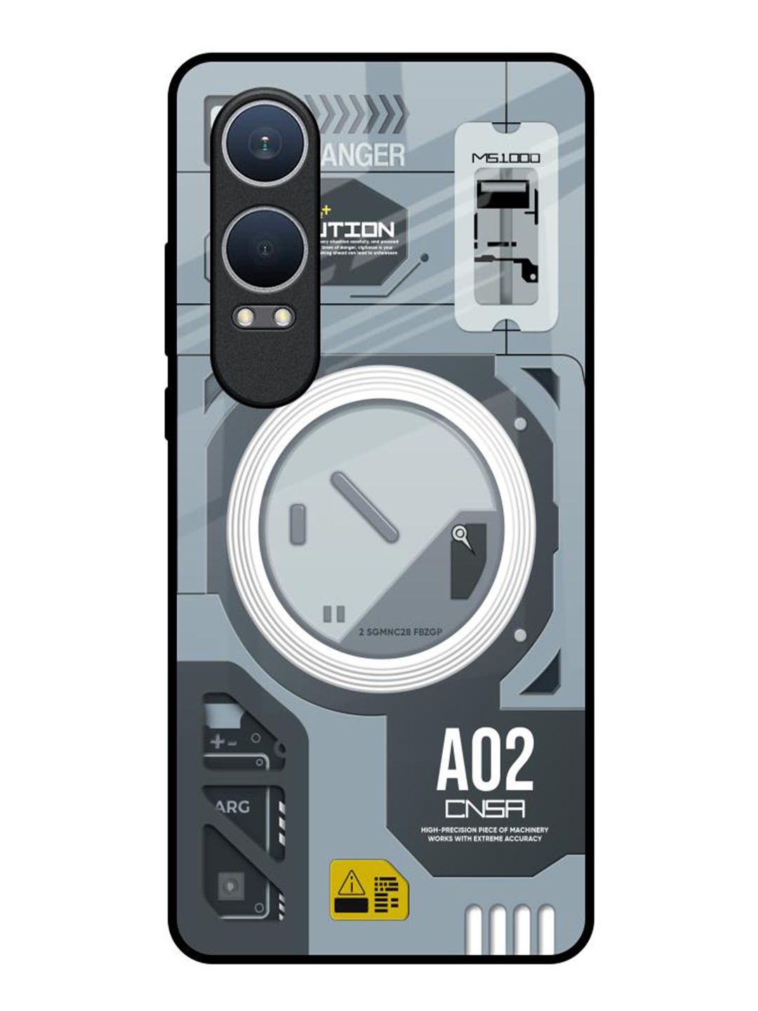 

QRIOH Modern Technology OnePlus Nord CE4 Lite 5G Impact Resistant Back Case, Grey