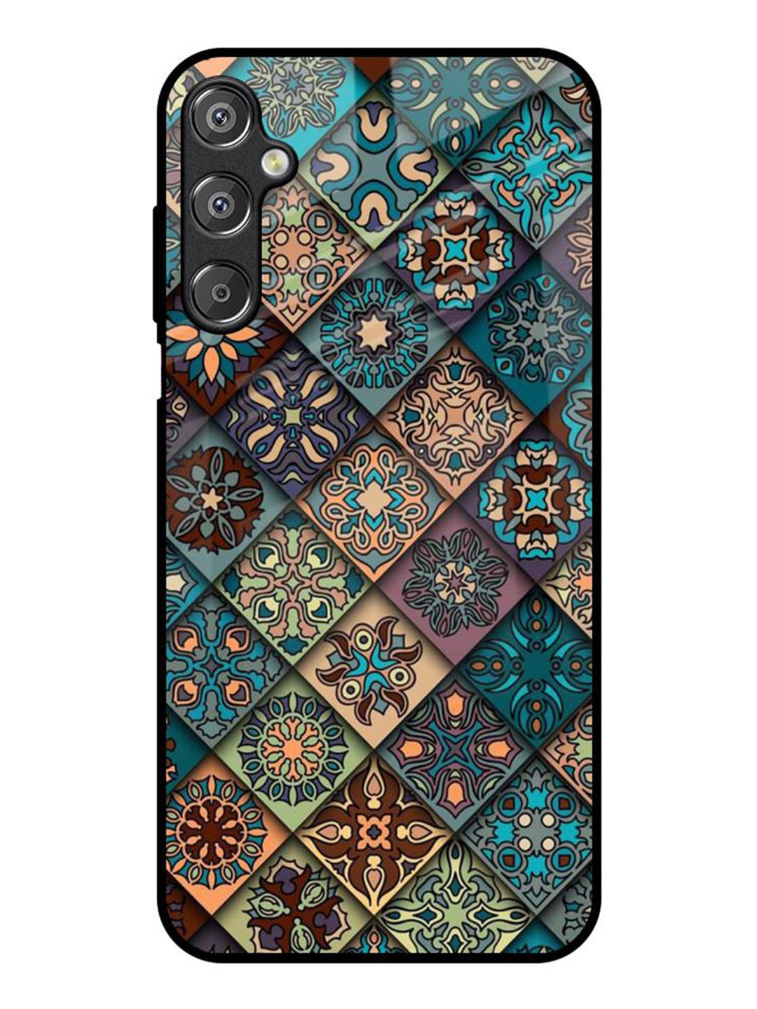 

QRIOH Retro Art Samsung Galaxy F15 5G Impact Resistant Back Case, Teal