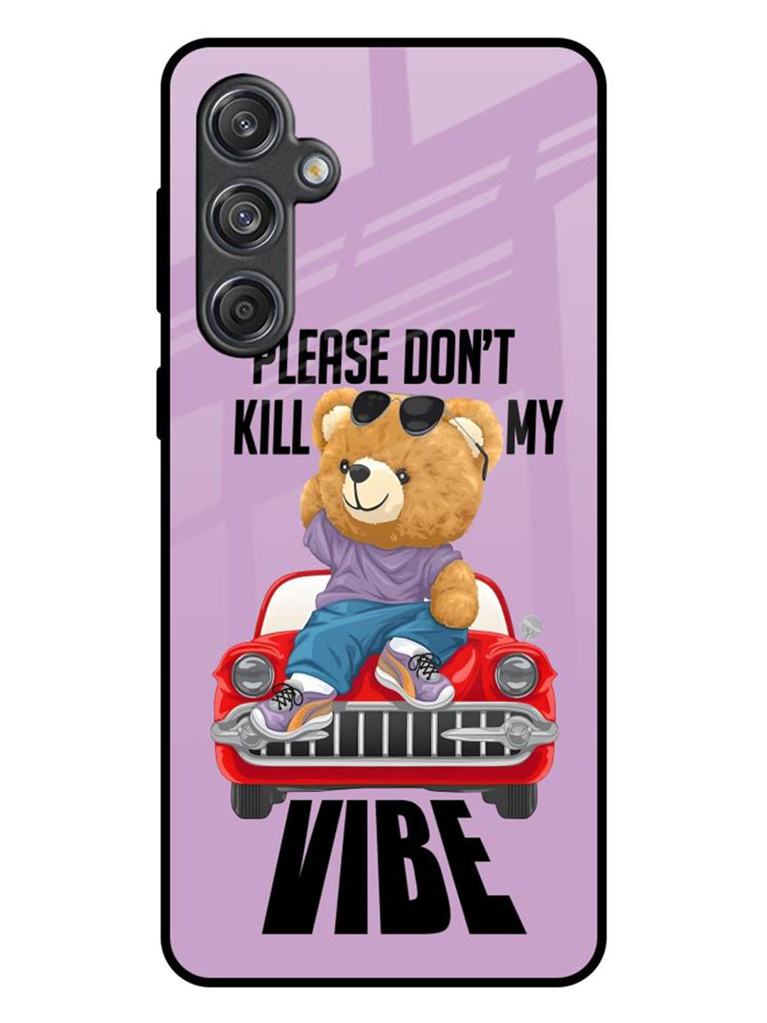 

QRIOH Don't Kill My Vibe Samsung Galaxy M55 5G Impact Resistant Back Case, Purple