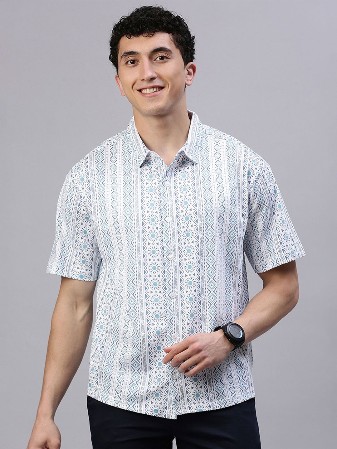 

Classic Polo Men Opaque Casual Shirt, White