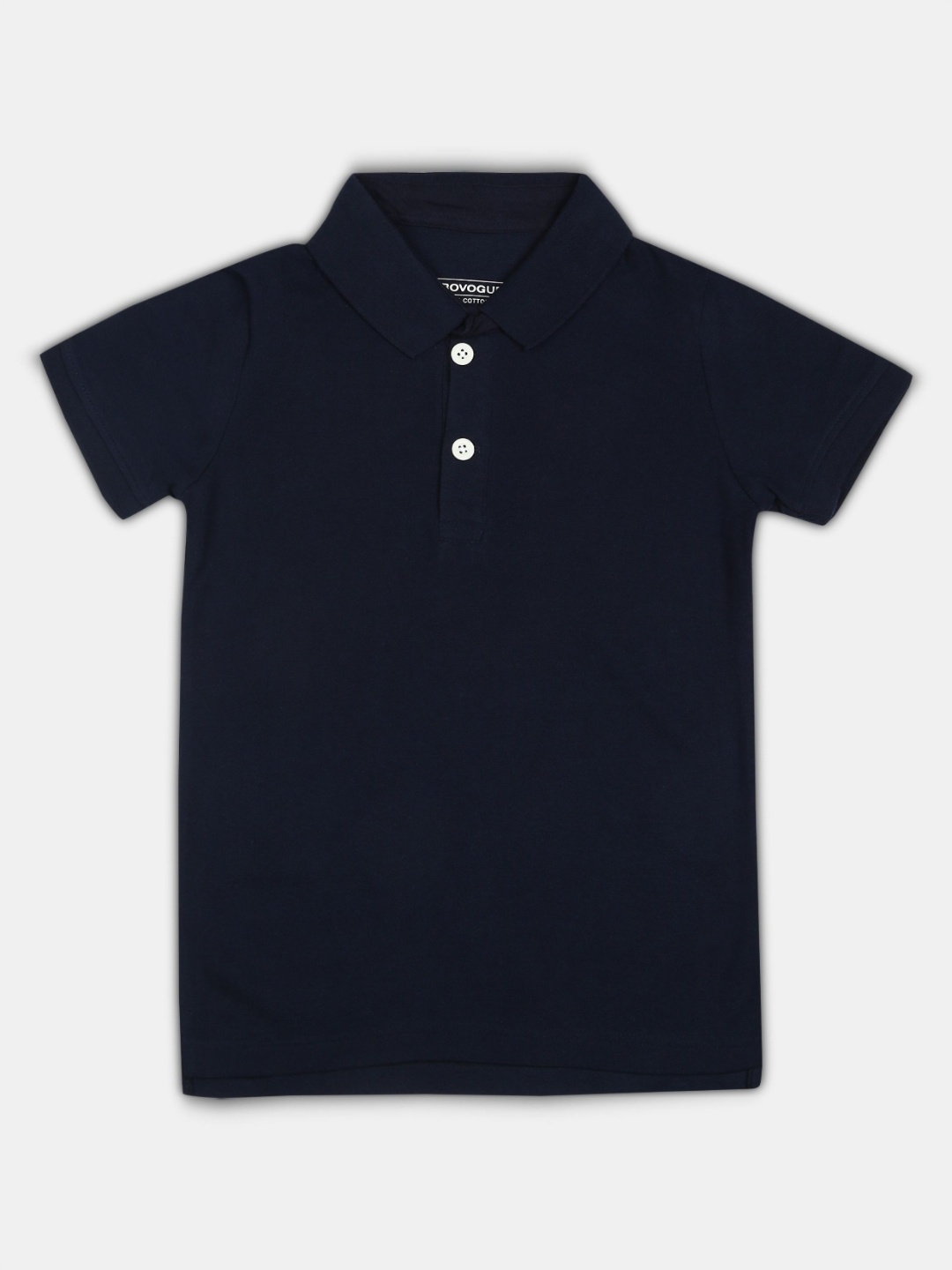 

Provogue Boys Solid Polo Collar Cotton T-shirt, Navy blue
